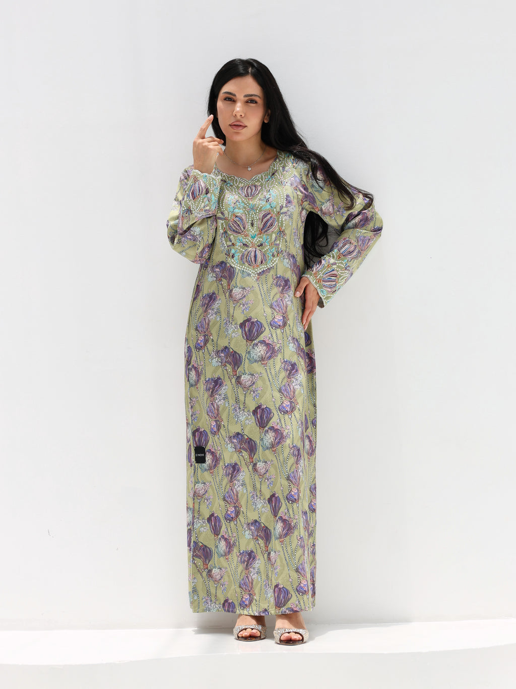 Sage Garden Mukhawar — embroidered jacquard silk Emirati dress (6)