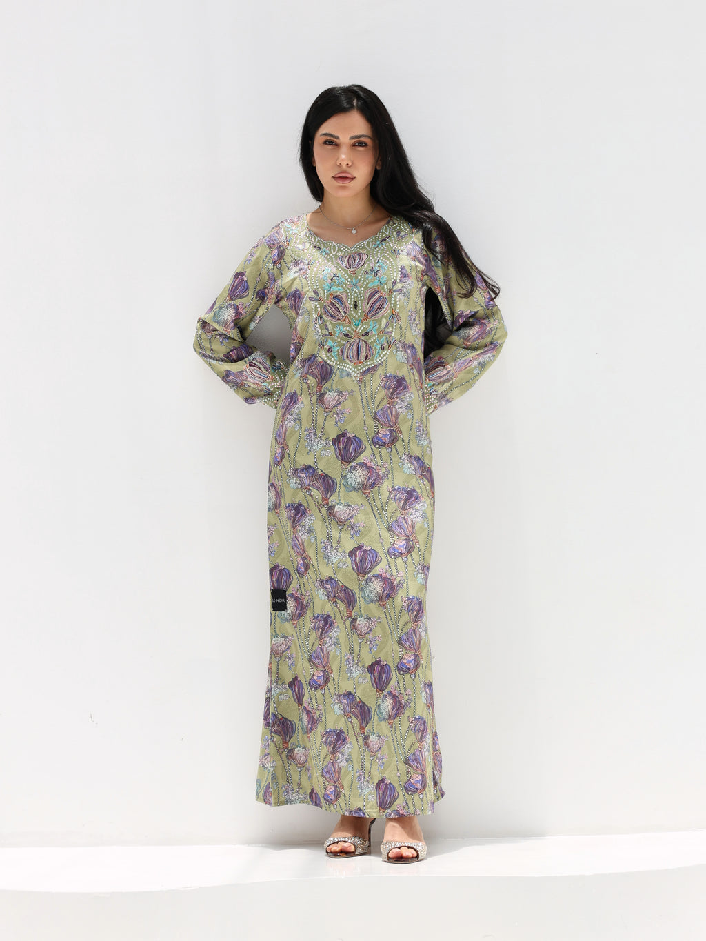 Sage Garden Mukhawar — embroidered jacquard silk Emirati dress (7)