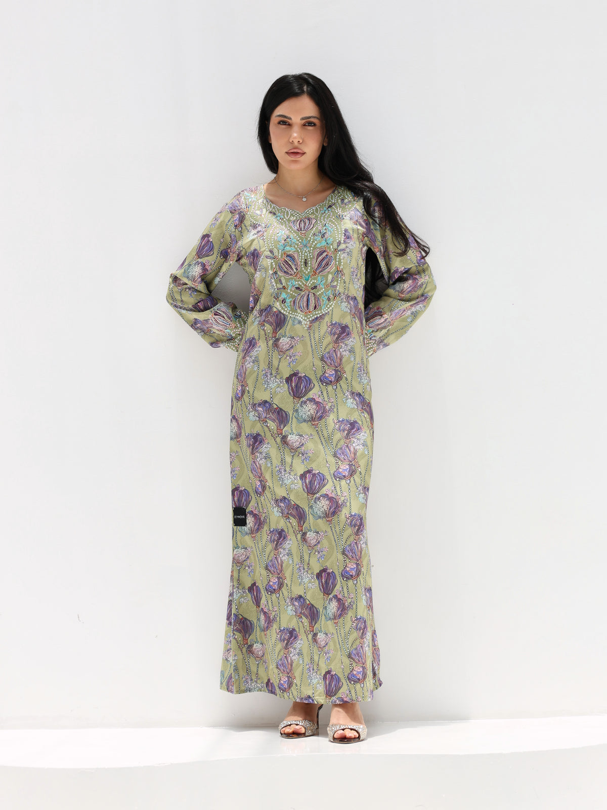 Sage Garden Mukhawar — embroidered jacquard silk Emirati dress (7)