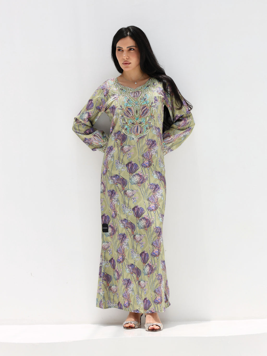 Sage Garden Mukhawar — embroidered jacquard silk Emirati dress (8)