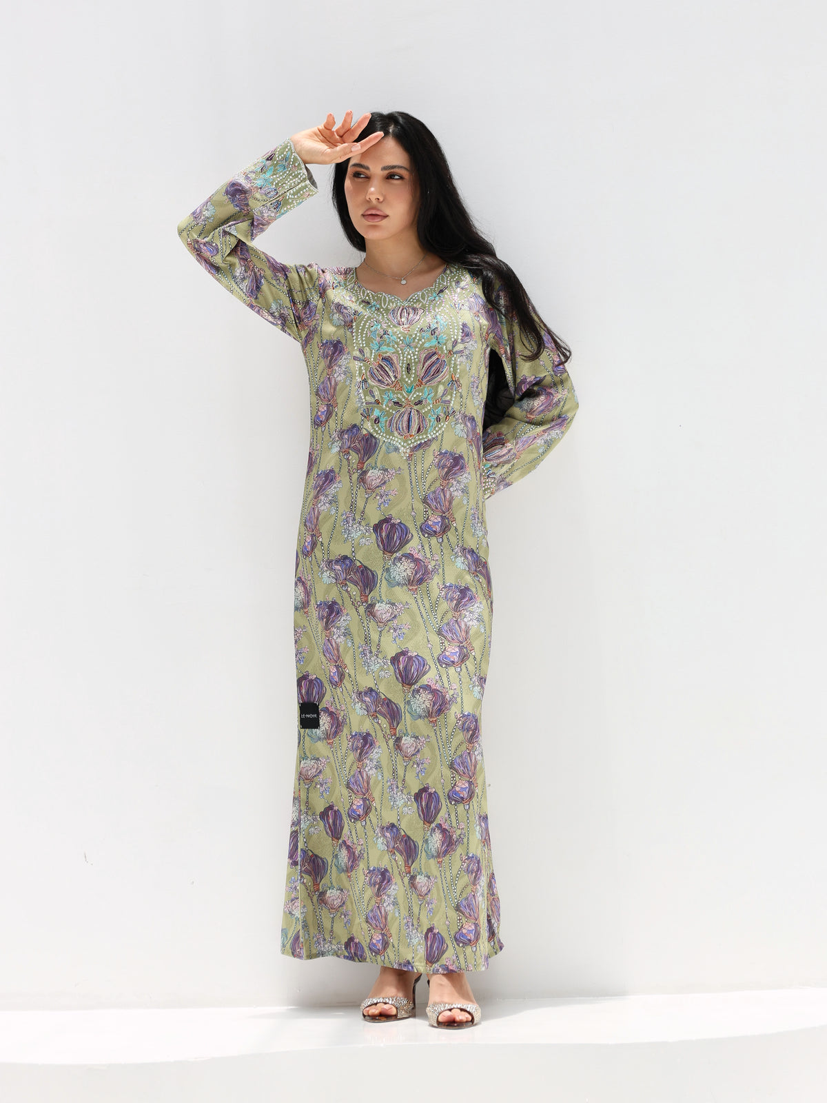 Sage Garden Mukhawar — embroidered jacquard silk Emirati dress (9)