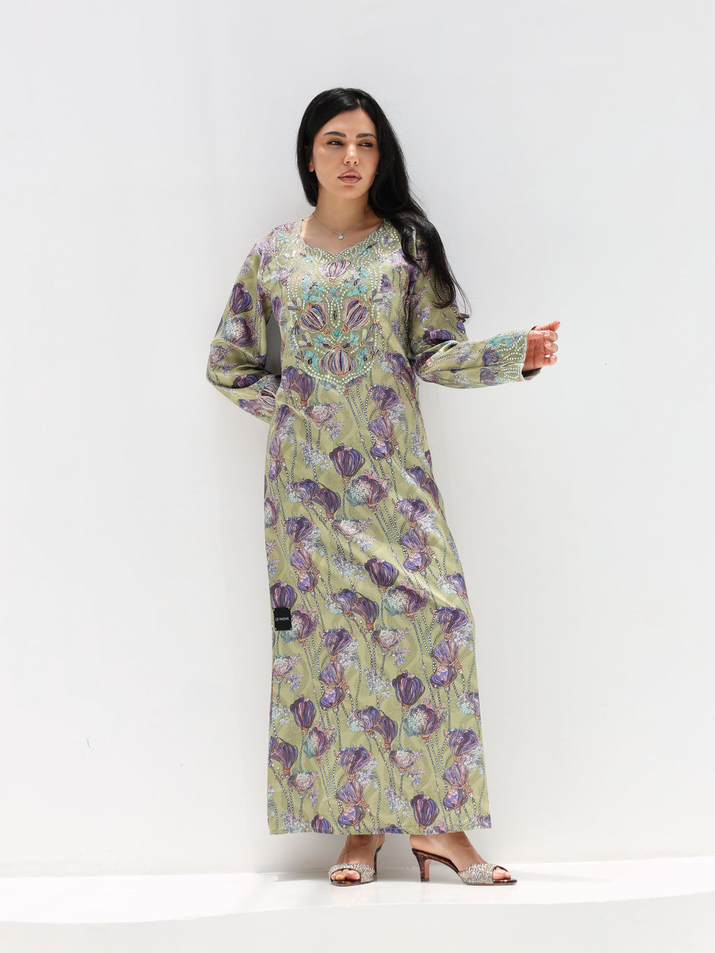 Sage Garden Mukhawar — embroidered jacquard silk Emirati dress (11)