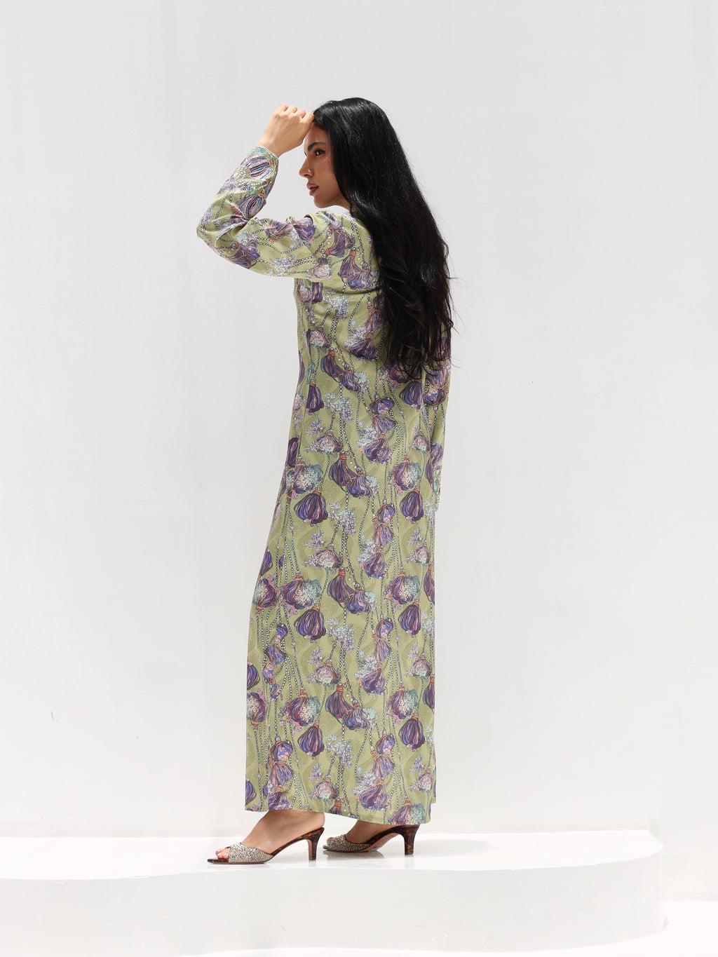 Sage Garden Mukhawar — embroidered jacquard silk Emirati dress (23)