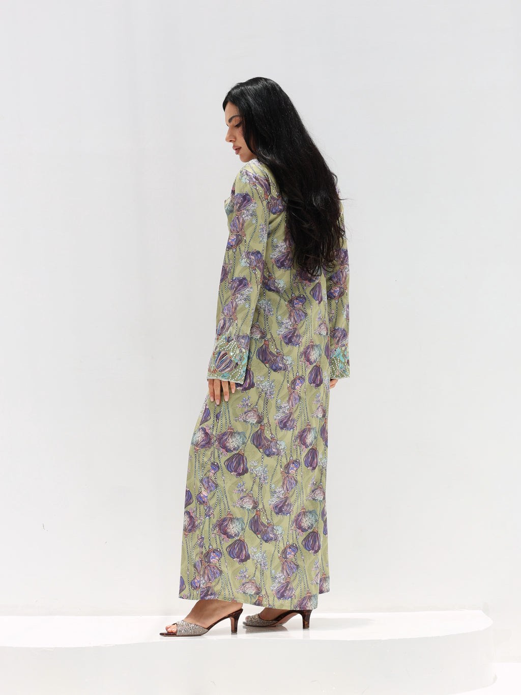 Sage Garden Mukhawar — embroidered jacquard silk Emirati dress (24)