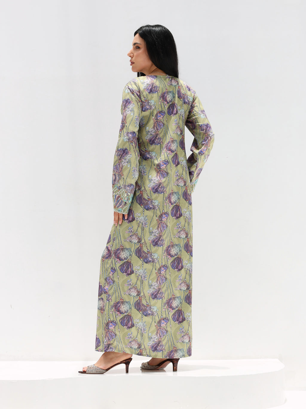 Sage Garden Mukhawar — embroidered jacquard silk Emirati dress (25)