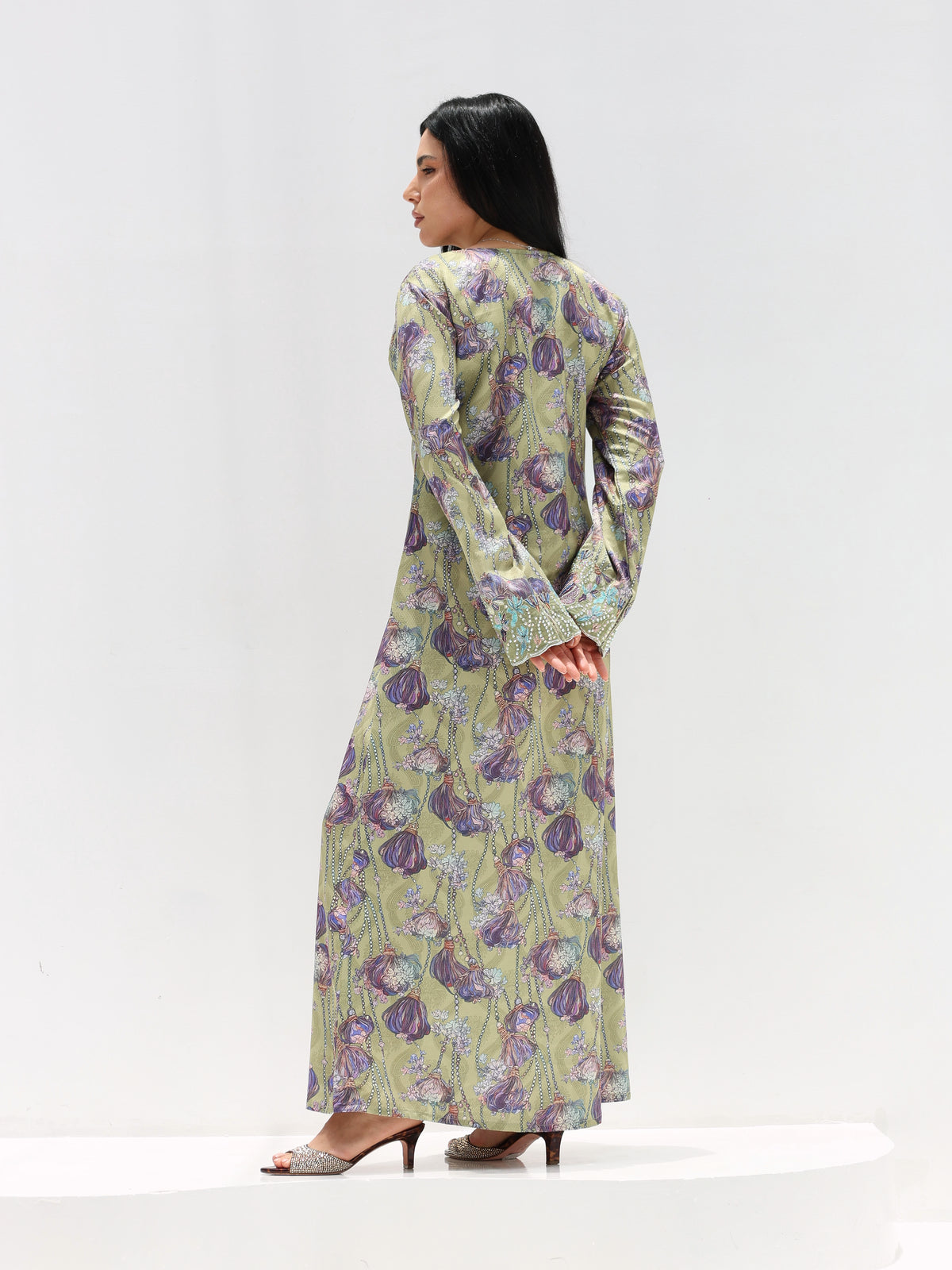 Sage Garden Mukhawar — embroidered jacquard silk Emirati dress (26)