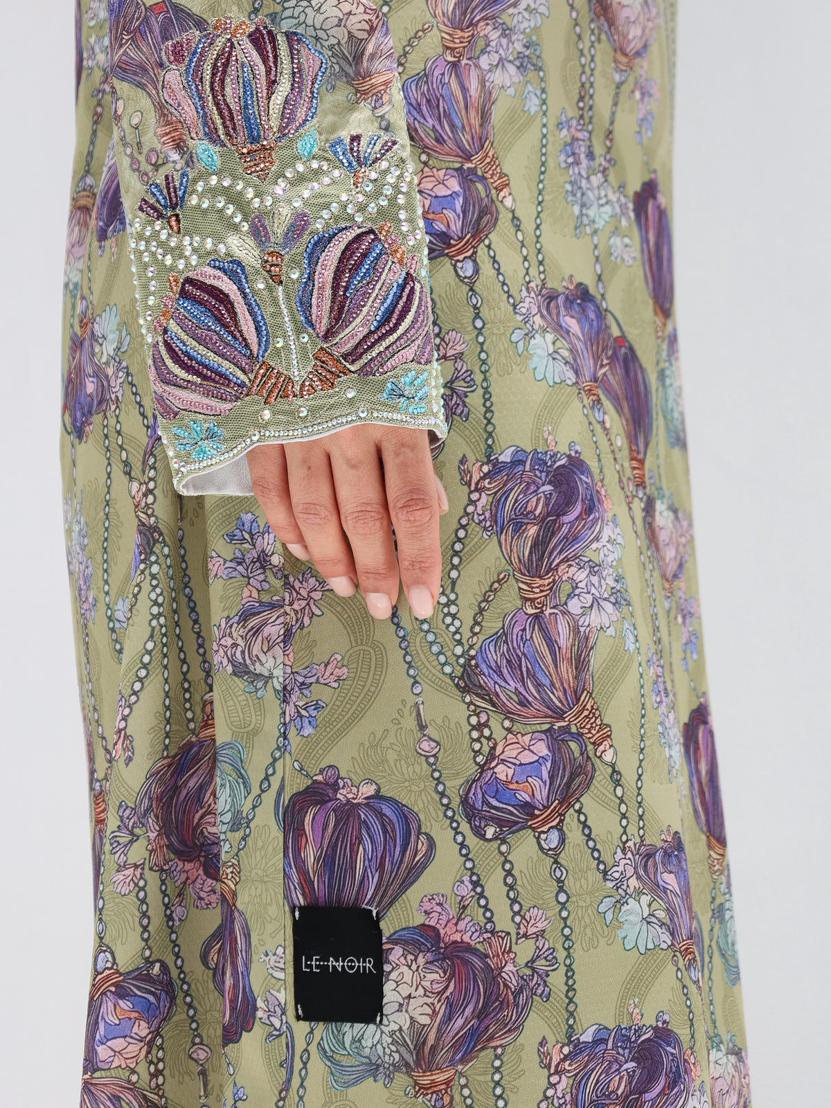 Sage Garden Mukhawar — embroidered jacquard silk Emirati dress (41)