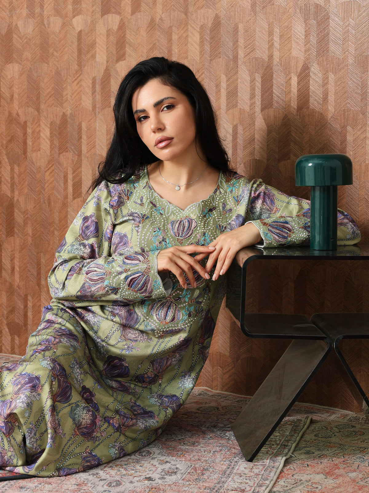 Sage Garden Mukhawar — embroidered jacquard silk Emirati dress (71)