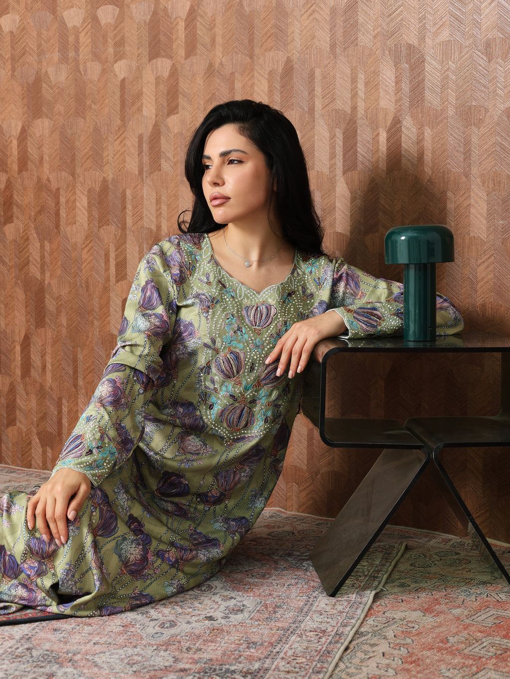 Sage Garden Mukhawar — embroidered jacquard silk Emirati dress (74)