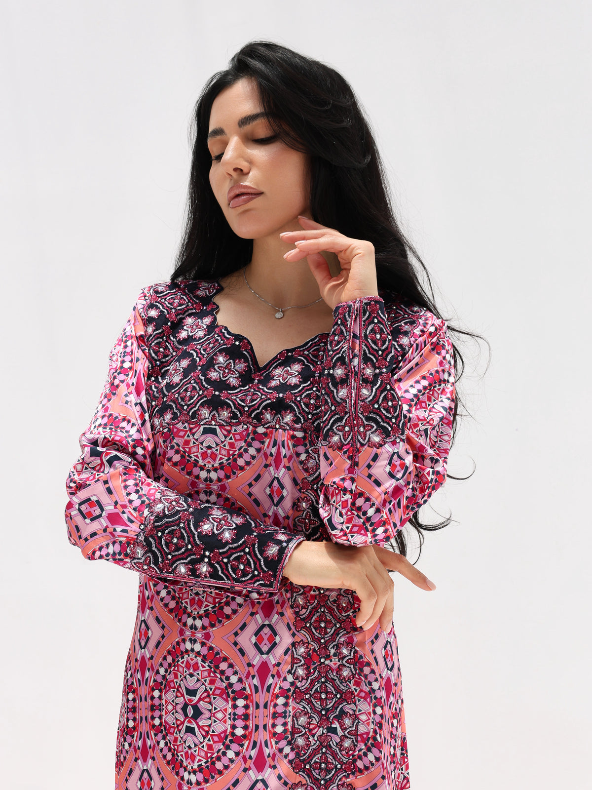 Kaleidoscope Mukhawar — embroidered Armani silk Emirati dress (34)