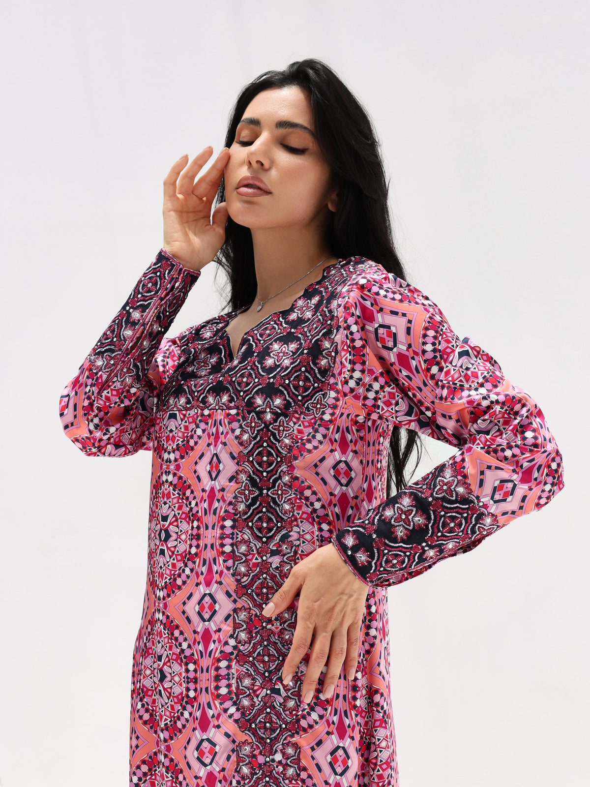 Kaleidoscope Mukhawar — embroidered Armani silk Emirati dress (36)