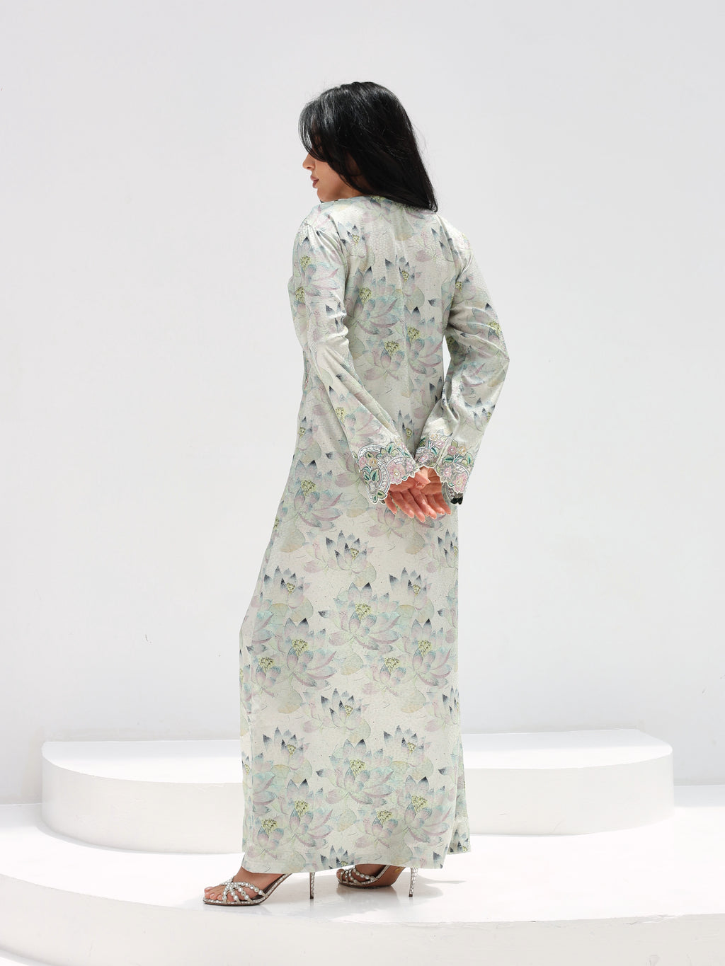 Lotus Mist Mukhawar — embroidered jacquard silk Emirati dress (37)