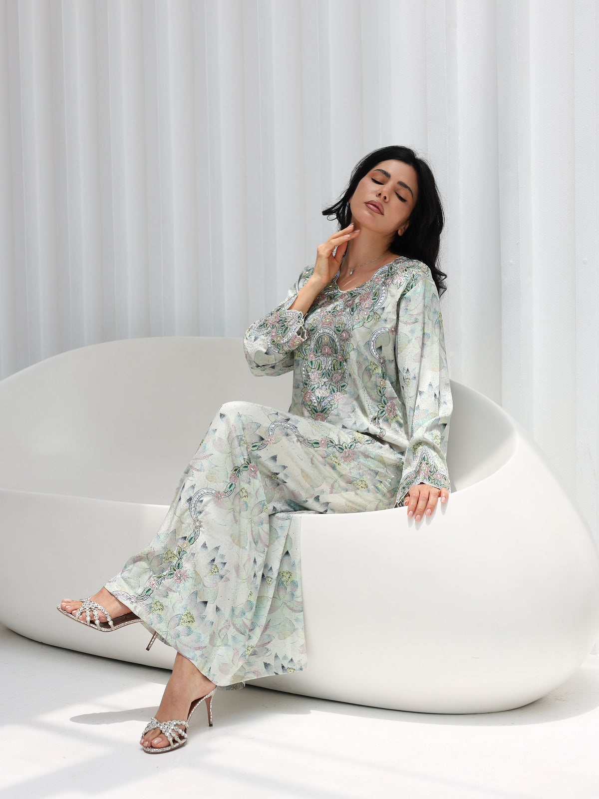 Lotus Mist Mukhawar — embroidered jacquard silk Emirati dress (22)