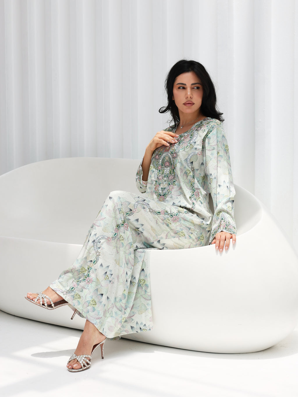 Lotus Mist Mukhawar — embroidered jacquard silk Emirati dress (21)